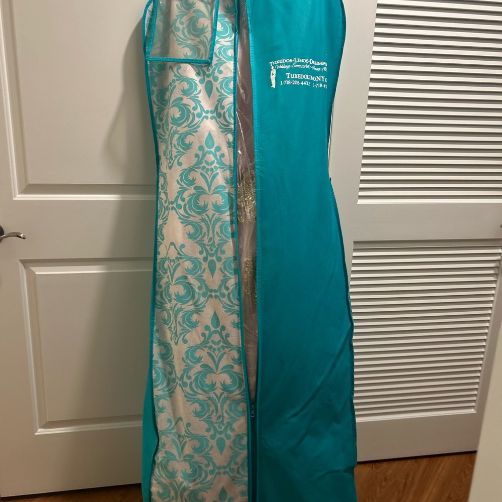 Mori Lee Blush Pink Gown with Gold Accents - Picture 7 of 7